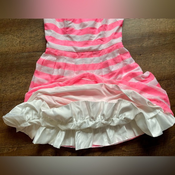 Lilly Pulitzer fit & flare dress pink & white stripes size 8 EUC  summer party - Picture 8 of 16